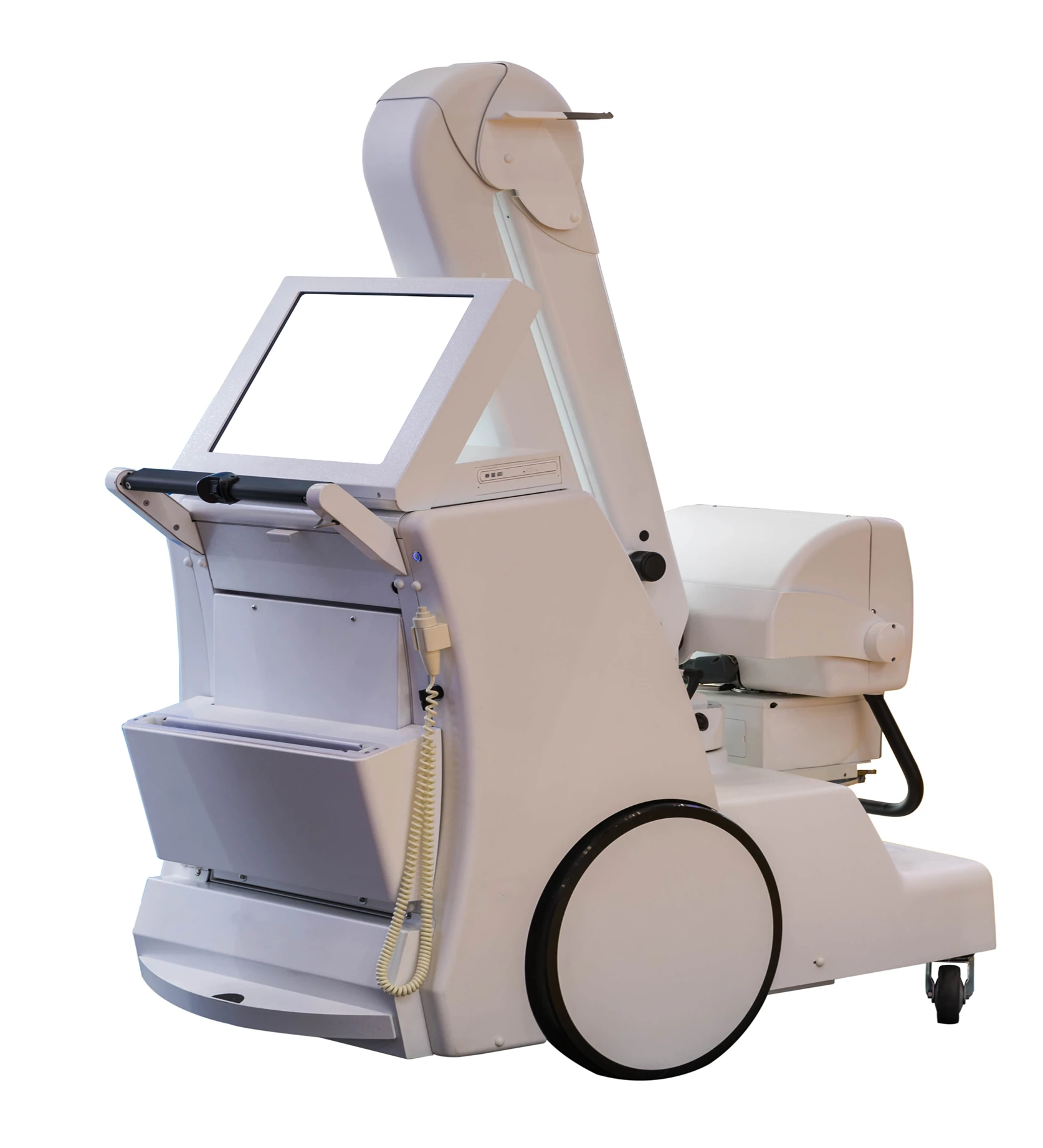 Mobile medical imaging device with monitor screen.
